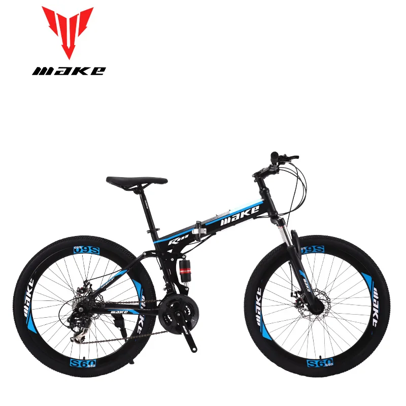 

Make steel folding frame, mountain bike 26 wheel, 24 speed SHIMANO MTB