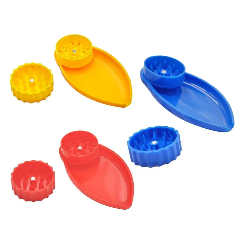 

2 Layers Leaf Smoke Spice Plastic Crusher Hand Muller Herbal Herb Grinder Crushing Tool