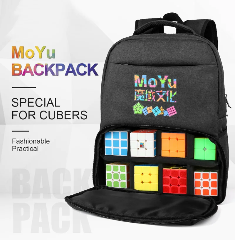 Moyu Yuhu Рюкзак Сумка Для нео куб, головоломка, 2x2, 3x3x3, 4x4, 5x5, 6x6 7x7 8x8 9x9 10x10 все игрушки игры дорожная сумка - Цвет: black
