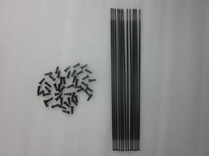 14pcs/lot Pillar PSR Aero 1432 black SS bladed J-bend spokes AL7075 nipples Road Bicycle Freeride FR Downhill DH MTB wheel parts