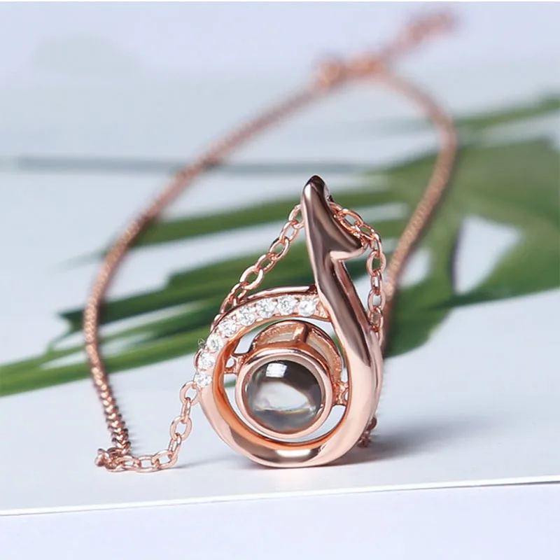 music note 100 language silver pendant necklace 01