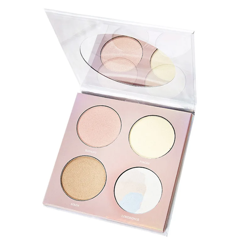 

Professional Marble 4 Color Shadow Palette Face Contour Illuminator Eye Makeup Palette Flash Shadow Durable Waterproof Cosmetics