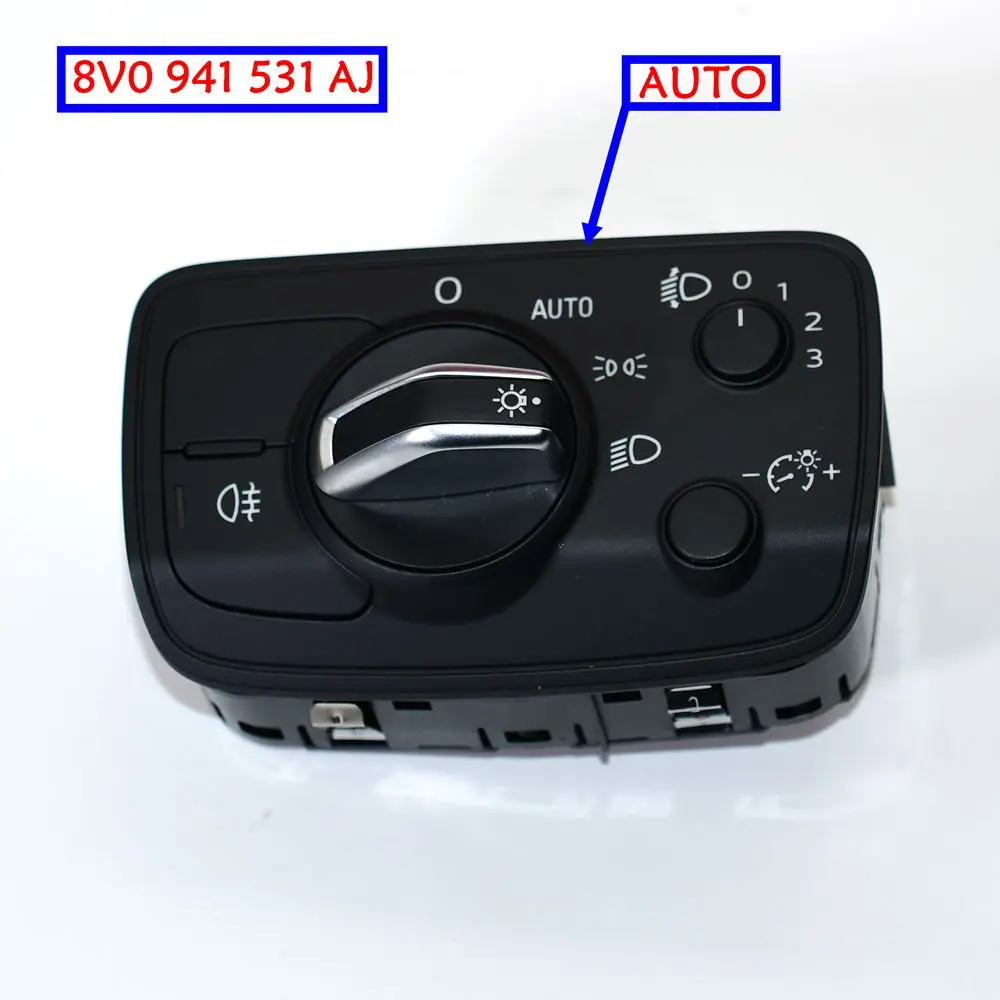 

For A3 S3 8V Chrome-plated headlight fog light switch with AUTO 8V0941531AJ/8V0 941 531 AJ