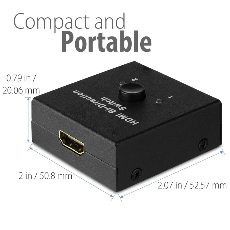 2x1 1x2 In Out UHD 4K Bi Direction HDMI 2,0 переключатель сплиттер концентратор адаптер Поддержка HDCP LPCM DTS Digital Dolby TrueHD