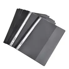 12 пластиковых офисных папок формата А4, органайзер, черный прозрачный