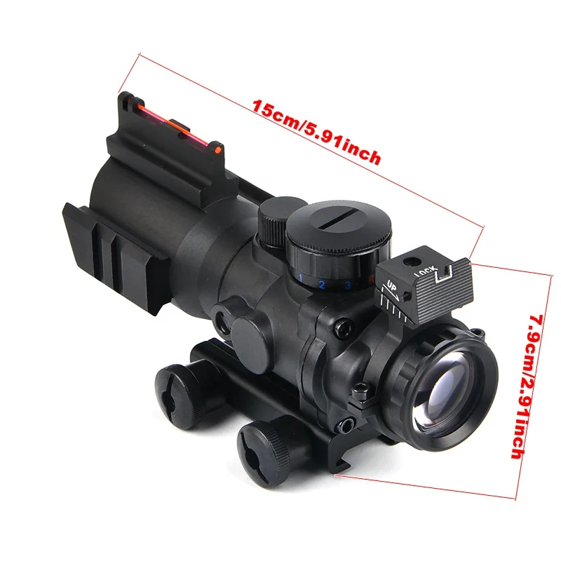20 мм ласточкин хвост 4X32 тактический прицел для винтовки для охоты оптический прицел полный размер Mil-Dot Red dot проволока охотничий прицел видеодатчик d-evo