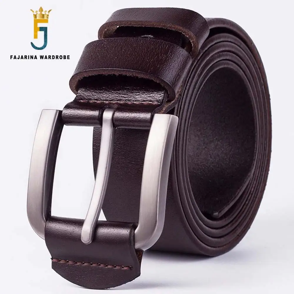 Мужской ремень с пряжкой FAJARINA кожаный в стиле ретро 2019|leather belts for men|designer leather