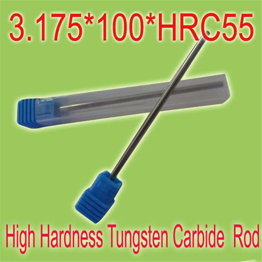 

2pcs 3.175mm * 100mm HRC55 1/8 Cylindrical Tungsten Carbide Rod Grindering Raw Material Free Shipping