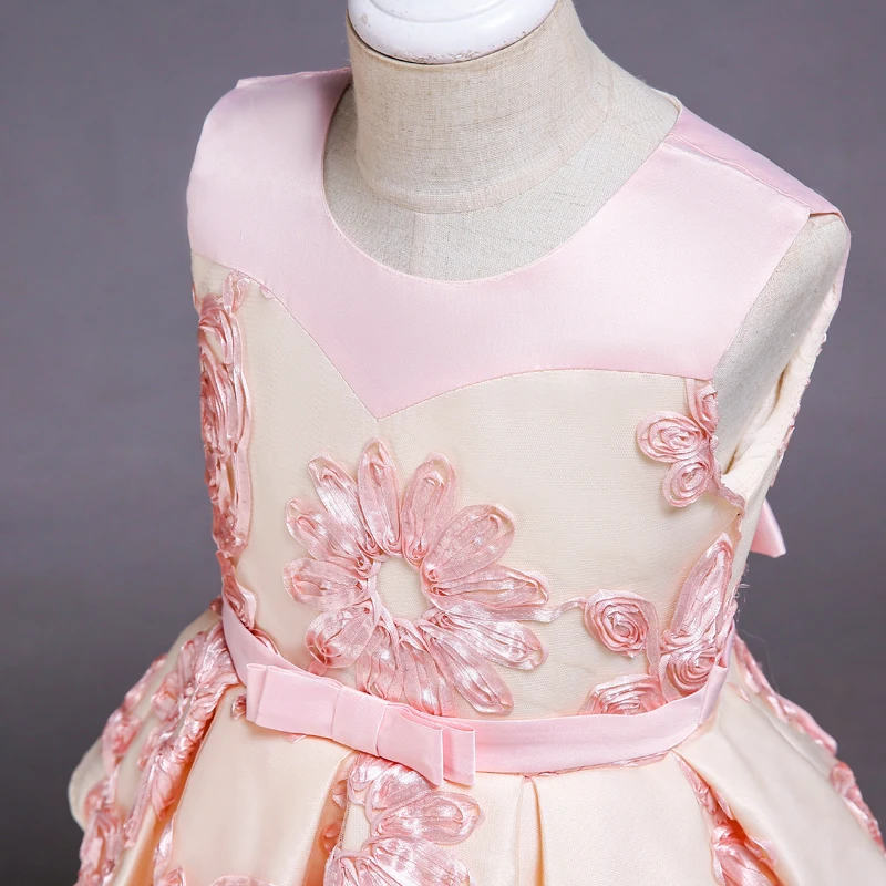 Kids Princess Girls Dresses Lace Tulle 3-14 Years Flower Pageant Dresses For Girls Wedding Birthday Dresses Kids Prom Dresses baby girl doll skirt