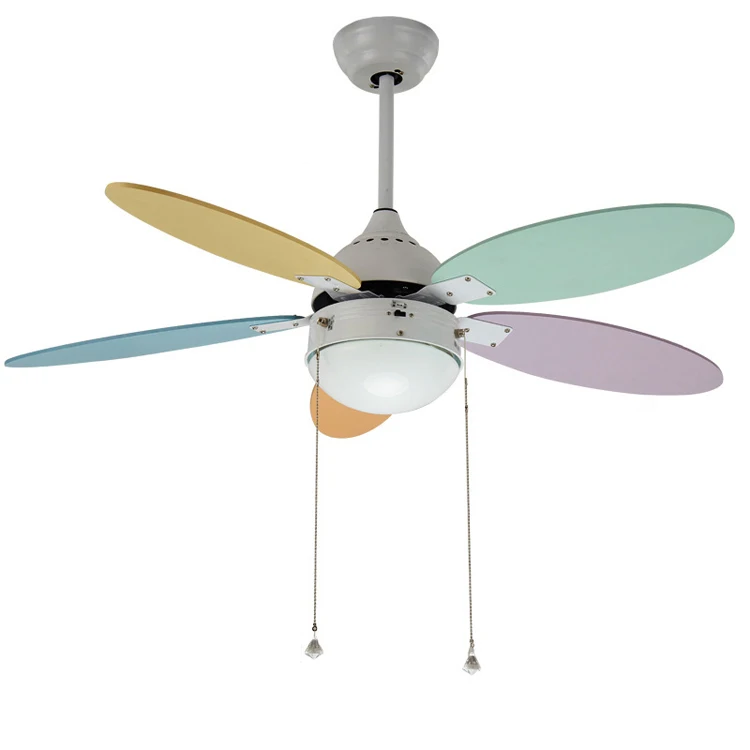 Us 181 8 33 Off Simple Children Bedroom Fan Lamp Colorful Ceiling Fan Light Kindergarten Ceiling Fan Brief Child Ceiling Fan Lamp In Ceiling Fans