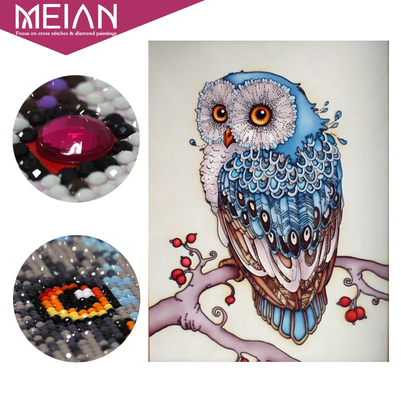 

Meian,Full,Diamond Embroidery,Animal,Owl,5D,Diamond Painting,Cross Stitch,3D,Diamond Mosaic,Needlework,Crafts,Christmas,Gift
