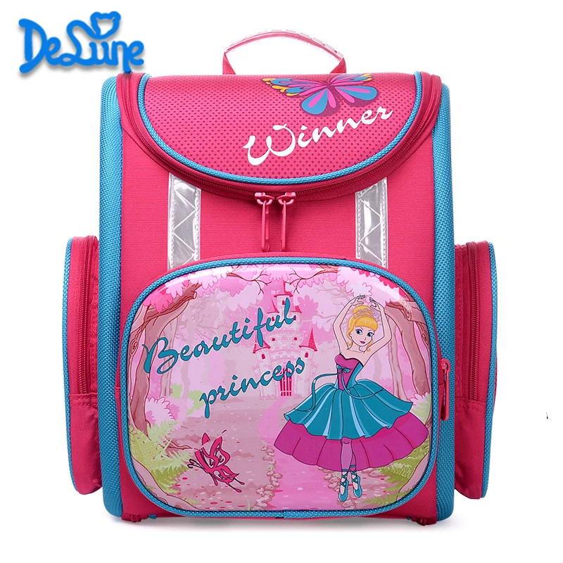 Delune School Bag 2018 Children Backpack High Quality Print Car Cat Brincess School Bags for Boys Girls Primary School Backpacks Delune School Bag 2018 Children Backpack High Quality Print Car Cat Brincess School Bags for Boys Girls Primary School Backpacks