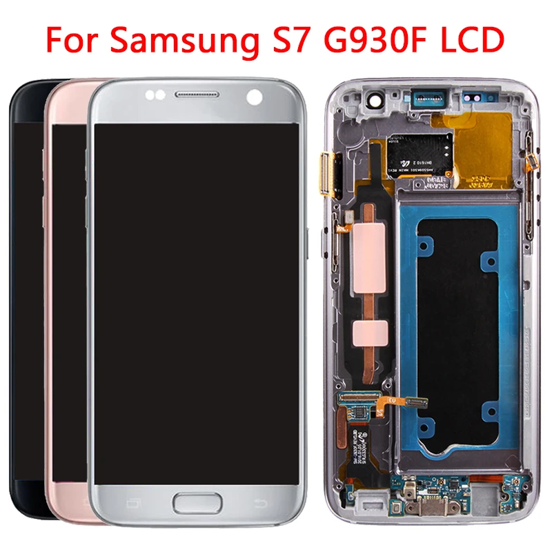 

Original G930 LCD For Samsung Galaxy S7 LCD Display Touch Screen With Frame Digitizer Assembly For Samsung G930 G930F LCD Screen