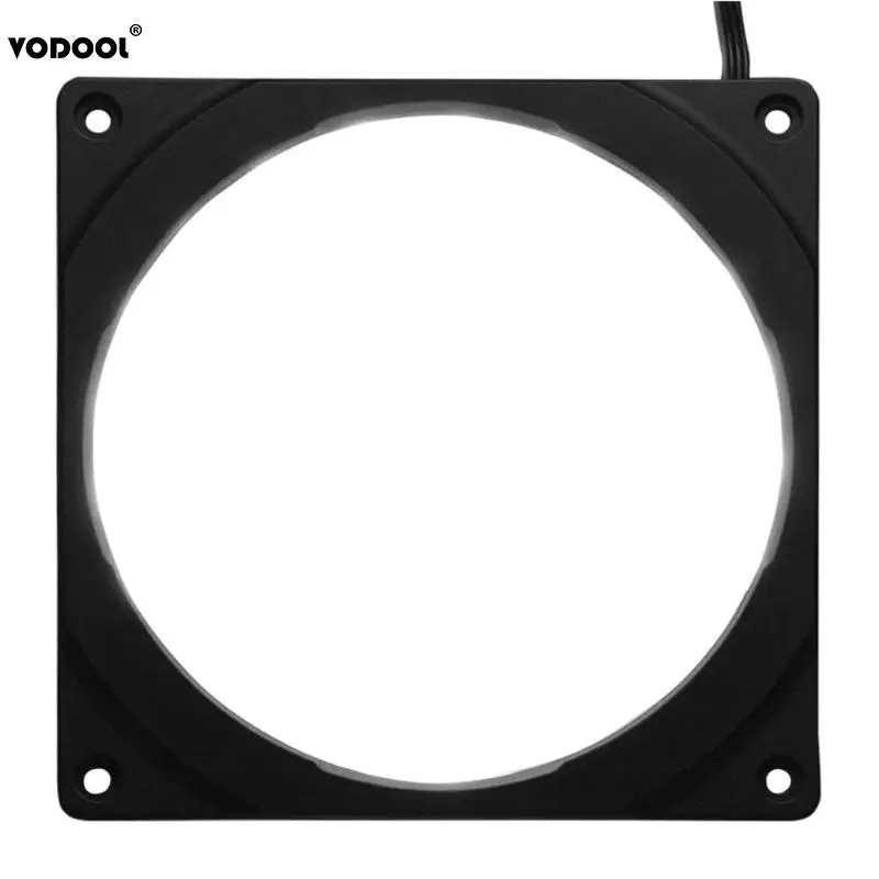 

VODOOL DIY PC Computer Cooling Cooler Fan Frame Case 18LED 10 RGB LED Color Ring Halo For 120mm PC Heatsink Radiator Cooler Fans