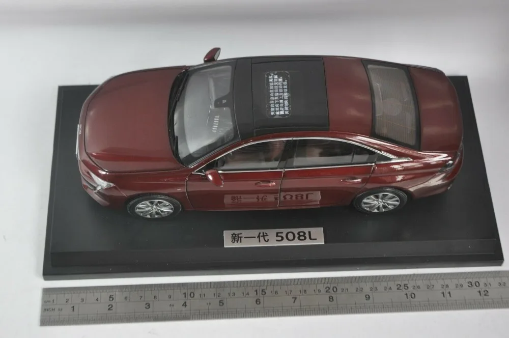 1:18 литая под давлением модель для peugeot 508L 508 красный редкий сплав игрушечный автомобиль миниатюрная Коллекция подарков