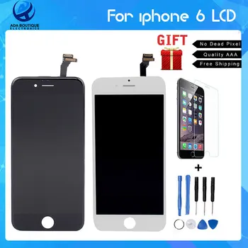 Best Quality AAA No Dead Pixel Grade LCD For iPhone 6 Display With Digitizer Touch Screen Assembly White Black LCD