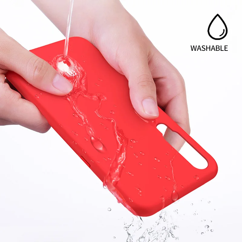 Xiaomi Mi 9 Case Liquid Silicone Soft Protection Back Cover Xiaomi Mi 9 Transparent Case Redmi Note 7 Pro 7S Shockproof Case