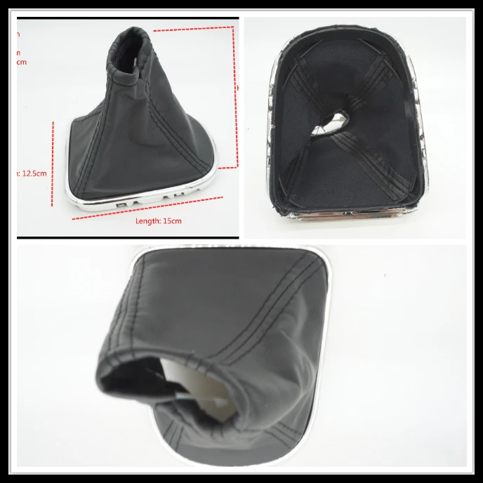 free shipping Black PU Leather Gear Stick Shift Knob Boot Gaitor Cover