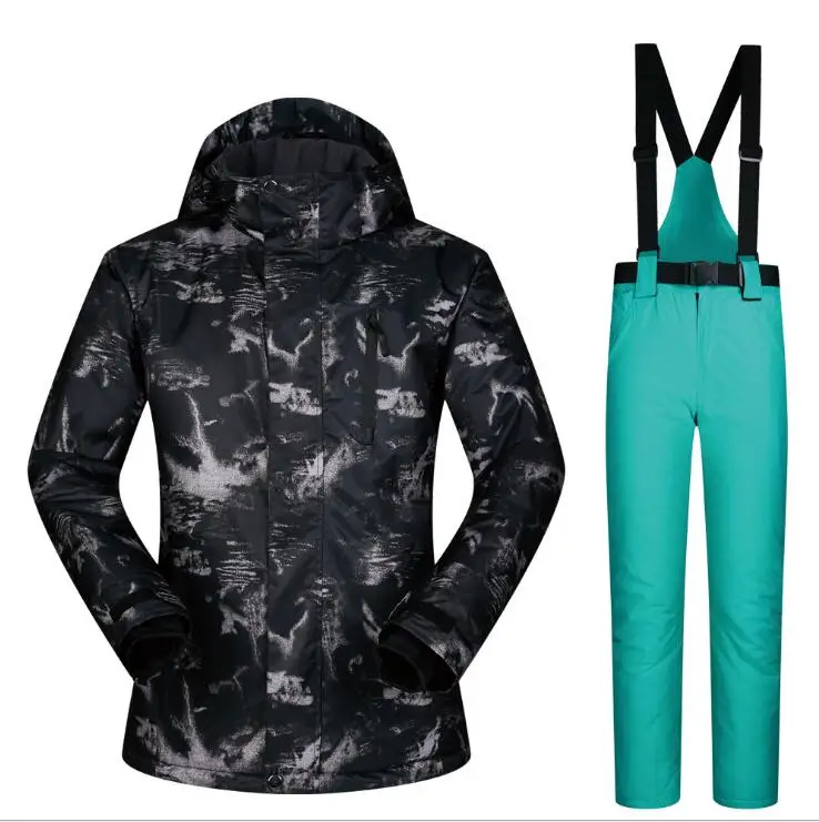 Лыжная куртка+ брюки, мужской лыжный костюм, комплекты, водонепроницаемый, ветрозащитный, дышащий, зимний бренд, для катания на лыжах, для снега, для катания на сноуборде, мужская одежда - Цвет: jacket and pant