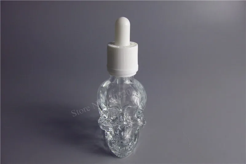 2X30 мл форма черепа стеклянная бутылка-капельница e-juice head стеклянный флакон-капельница для жидкостей стеклянная бутылка-капельница баночки бутылочки с пипеткой