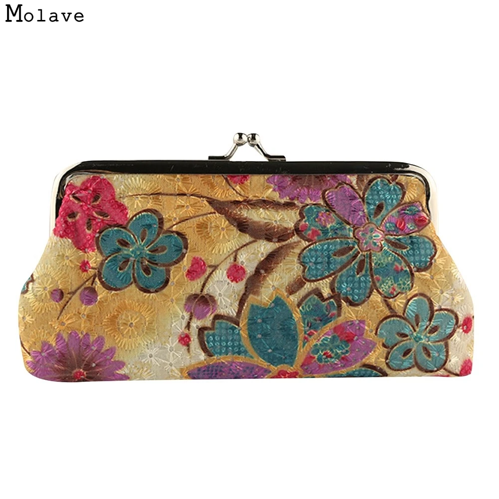 

Naivety drop shipping Coin Purse New Lady Vintage Flower Small Wallet Hasp Women Retro Clutch Bag Good For Gift JUL28