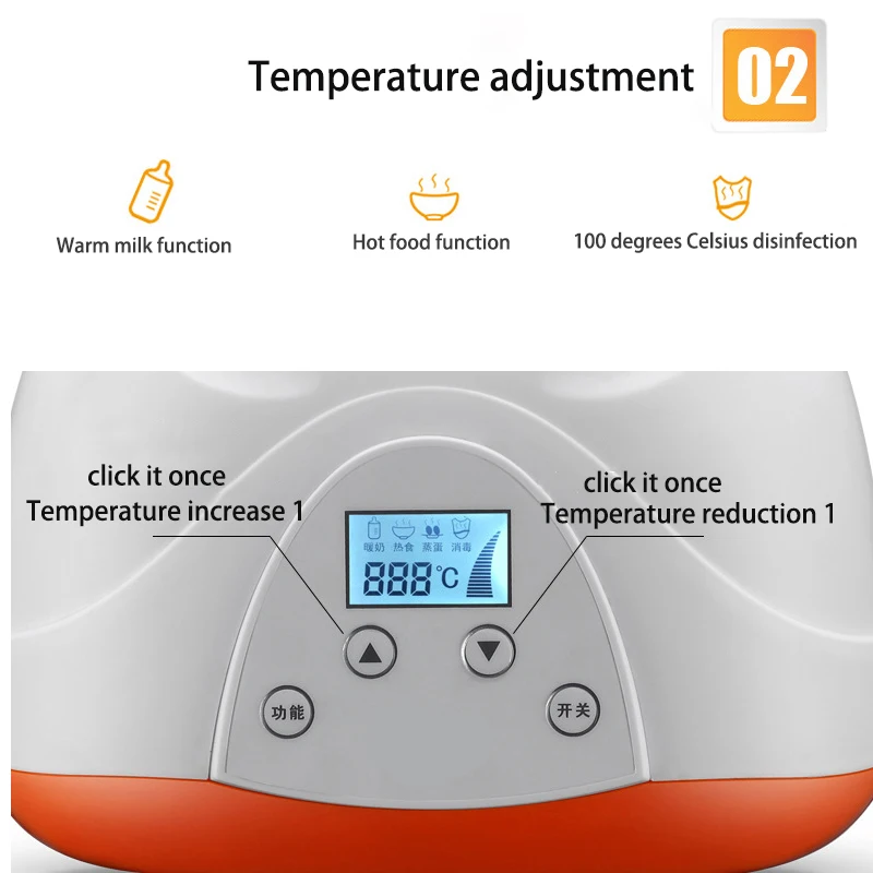 Подогреватель для детских бутылочек для кормления, многофункциональная подогреватель для детских бутылочек, подогреватель для еды, стерилизатор, универсальный подогреватель для бутылочек с теплым молоком