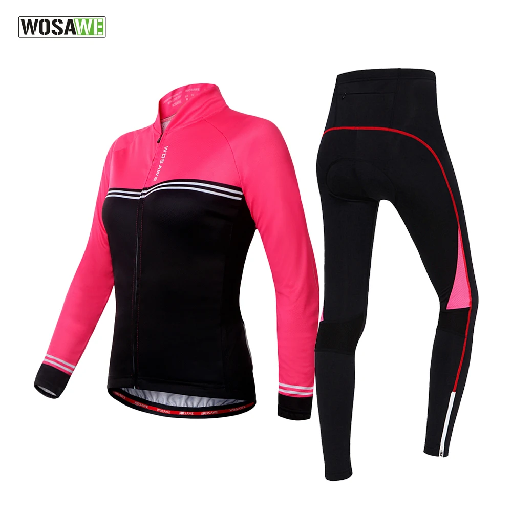 

WOSAWE Women Cycling Jersey Breathable Long Sleeve Ropa Ciclismo Bicycle Sportswear MTB Bike Quick Dry Cycling Clothes