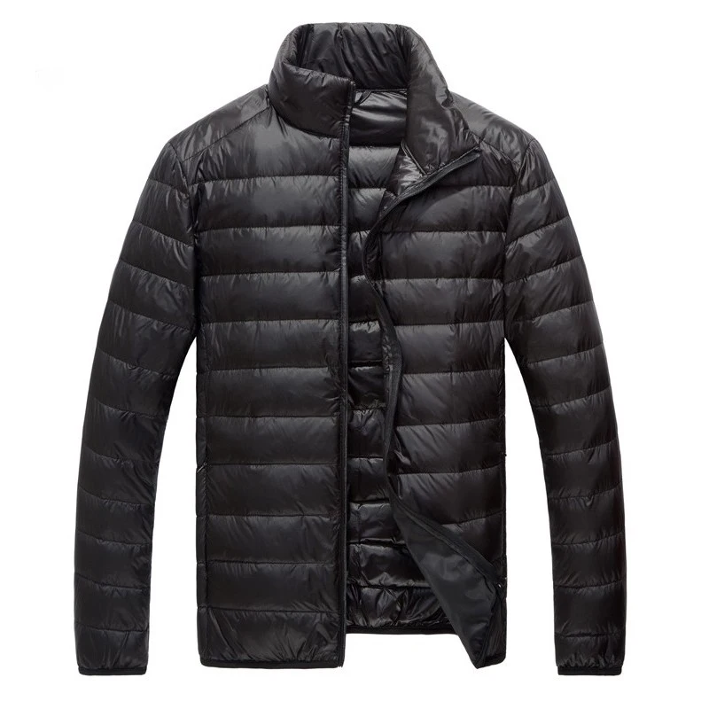 Зимняя Модная брендовая куртка на утином пуху, мужская куртка-светильник, уличная куртка с перьями, Корейская бархатная Теплая мужская одежда