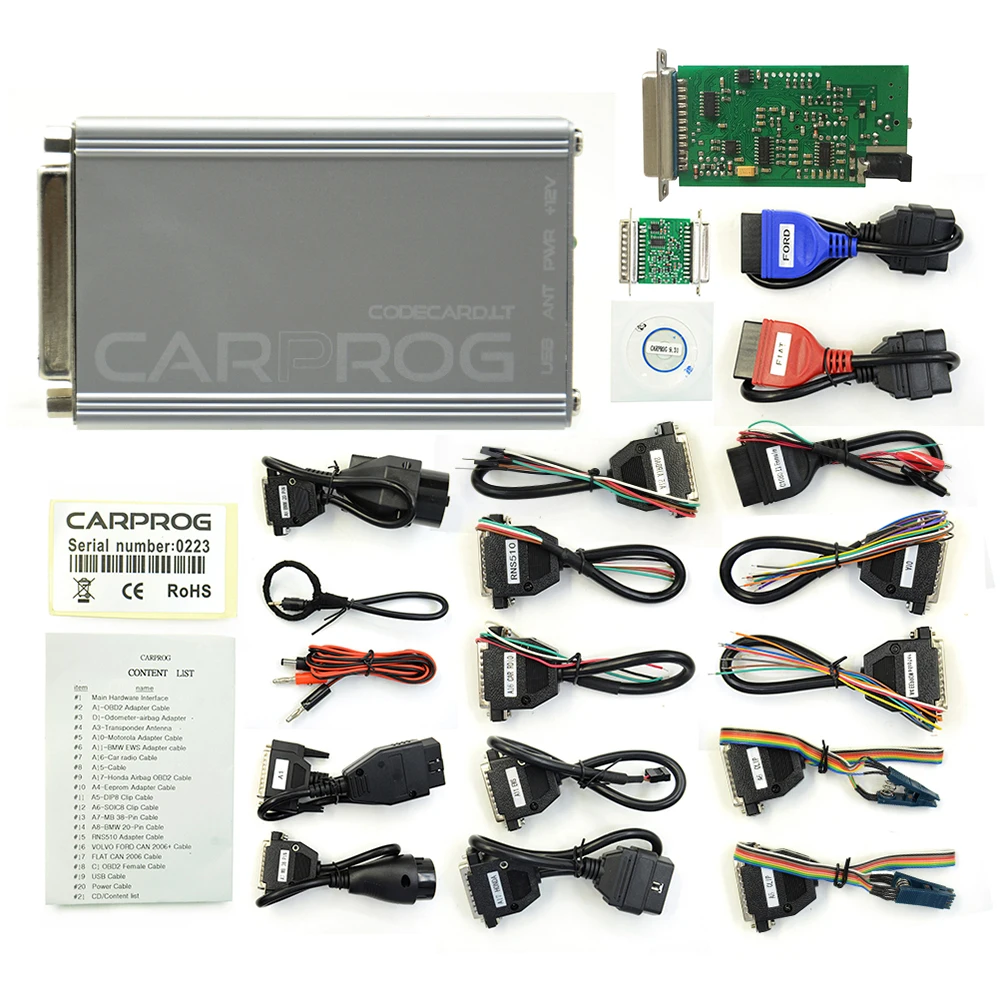 portable car battery charger Carprog Original Full Version V8.21 V10.93 Adapter Programmer Reset IMMO Repair Tool With Keygen Online Free Shipping best car inspection equipment