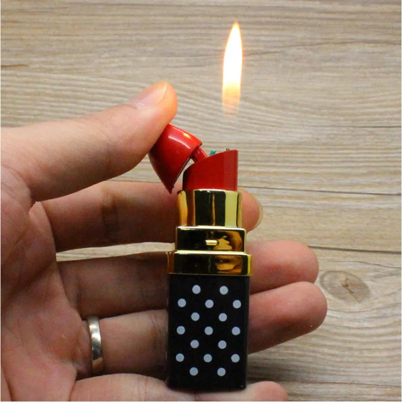 Mecheros llama con forma de lápiz labial, encendedor cigarrillos de Gas butano recargable, el mejor regalo para fumadores, moda novedad|gifts for smokers|gift giftsgift creative - AliExpress