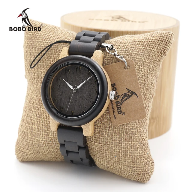 BOBO BIRD Couple women bamboo Wooden Wristwatch mem Round Vintage Dial With Wood BOBO BIRD Couple women bamboo Wooden Wristwatch mem Round Vintage Dial With Wood