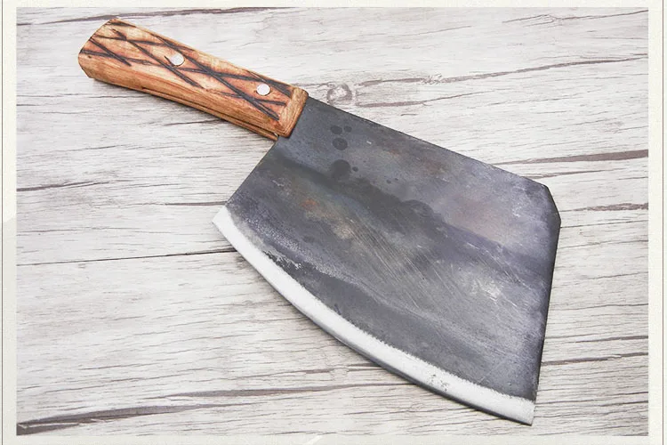 Кованый профессиональный нож из углеродистой стали, нож для резки костей, нож для резки больших костных дров, ножи для кухни, нож для резки топора, нож для мясника