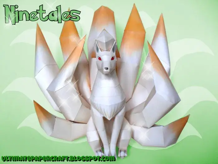 

Nine-tail 3D Paper Model Diy