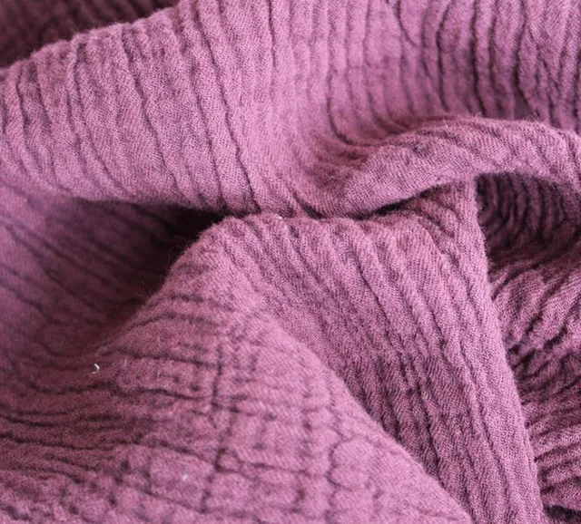 Natural 100 Cotton Double Crinkle Fabric 120 cm width 175 gsm Reactive