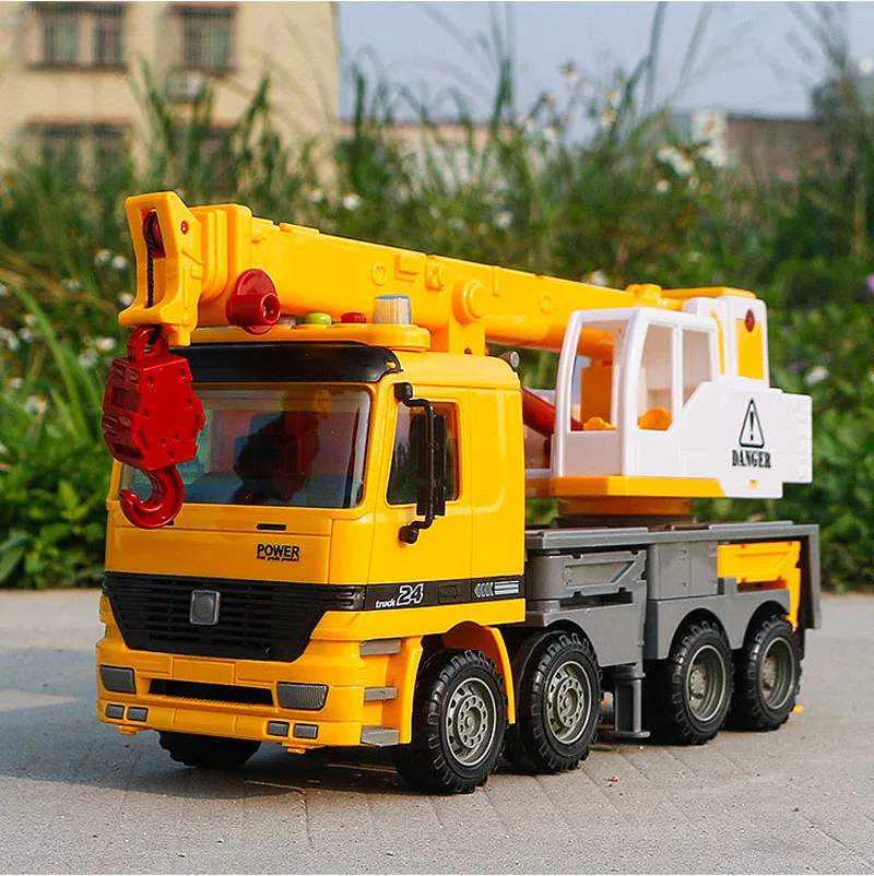 Large Size With Sound Light Children Emulational Toy Truck Engineering Car Sliding Vehicle Lifting machine Retractable Swing Arm