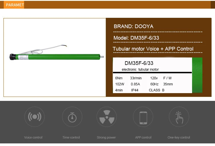 Новое поступление трубочный мотор dooya DM35F wifi Alexa Google home control для моторизованных рулонные шторы