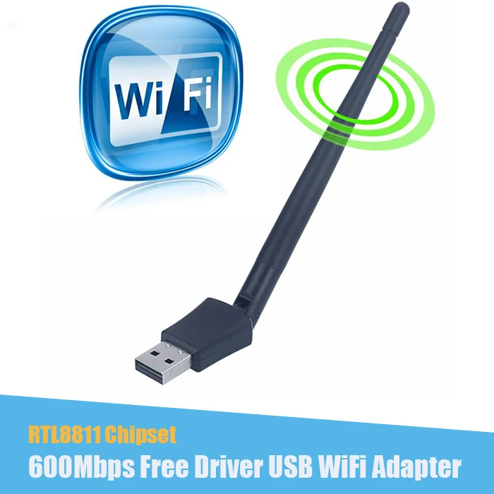 802.11B/G/N/AC Двухдиапазонный 600 Мбит/с RTL8811CU беспроводной USB WiFi адаптер ключ с 2,4G& 5,8G внешняя антенна WiFi для компьютера