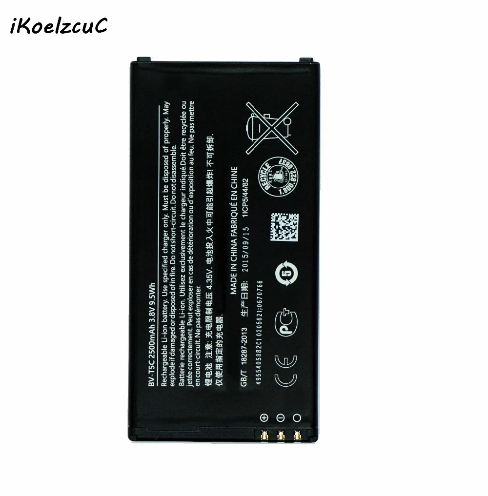 IKoelzcuC 2500 мАч BV-T5C батарея для Microsoft Nokia Lumia 640 RM-1109 RM-1113 Замена батареи мобильного