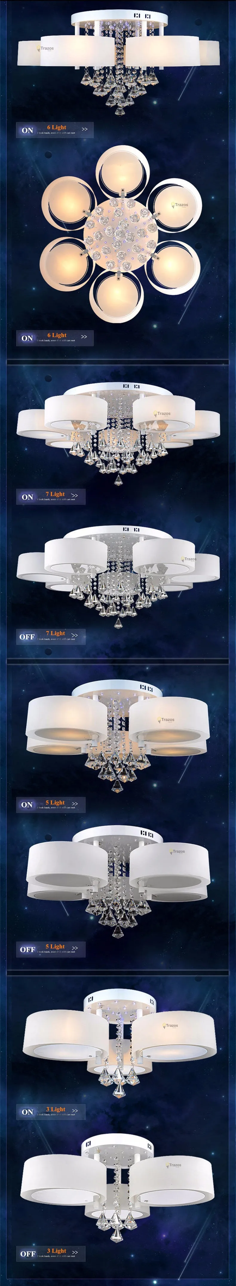Luzes de Teto Pendente de Teto Cristal Moderno Design Elegante Sala Jantar Lâmpada Branco Sombra Acrílico Lustre Led 10 led ceiling light modern