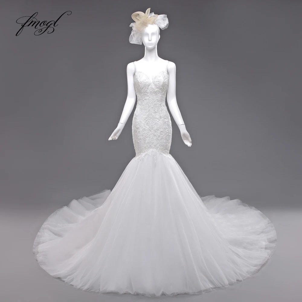 Ангел мечты Vestido De Noiva кружева Свадебные платья Русалочки 2019 Сексуальная Иллюзия аппликация «сердце» винтажное свадебное платье плюс