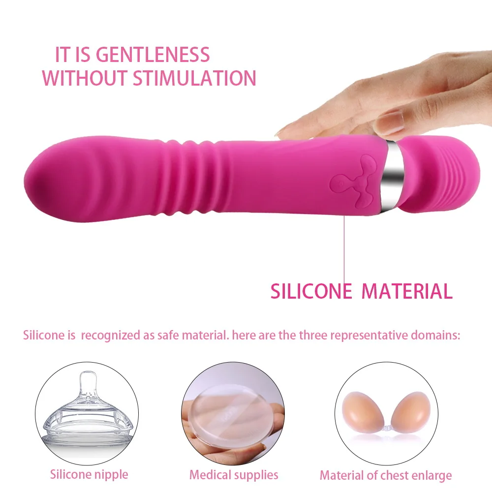 Rechargeable Heating G Spot Vibrator for Woman double vibration Dildo Vibrator Magic Wand Body Massager  Sex Toys for Women
