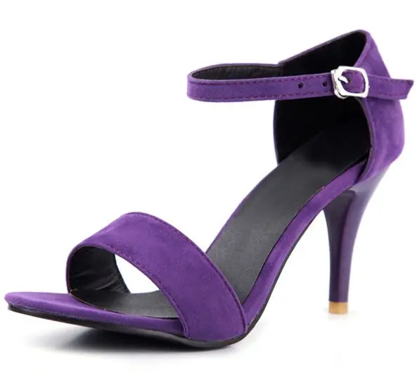 ladies purple high heel shoes