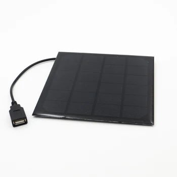 

Solar Cell 6V 3W Charger Polycrystalline Solar Panel DIY Solar Charge Battery 30cm cable 5V USB output 6VDC
