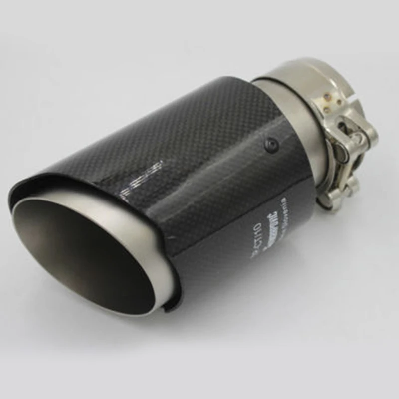 

Universal Carbon Fiber Exhaust Pipe Tail Muffler End Tip 63mm-89mm Fits Car Auto