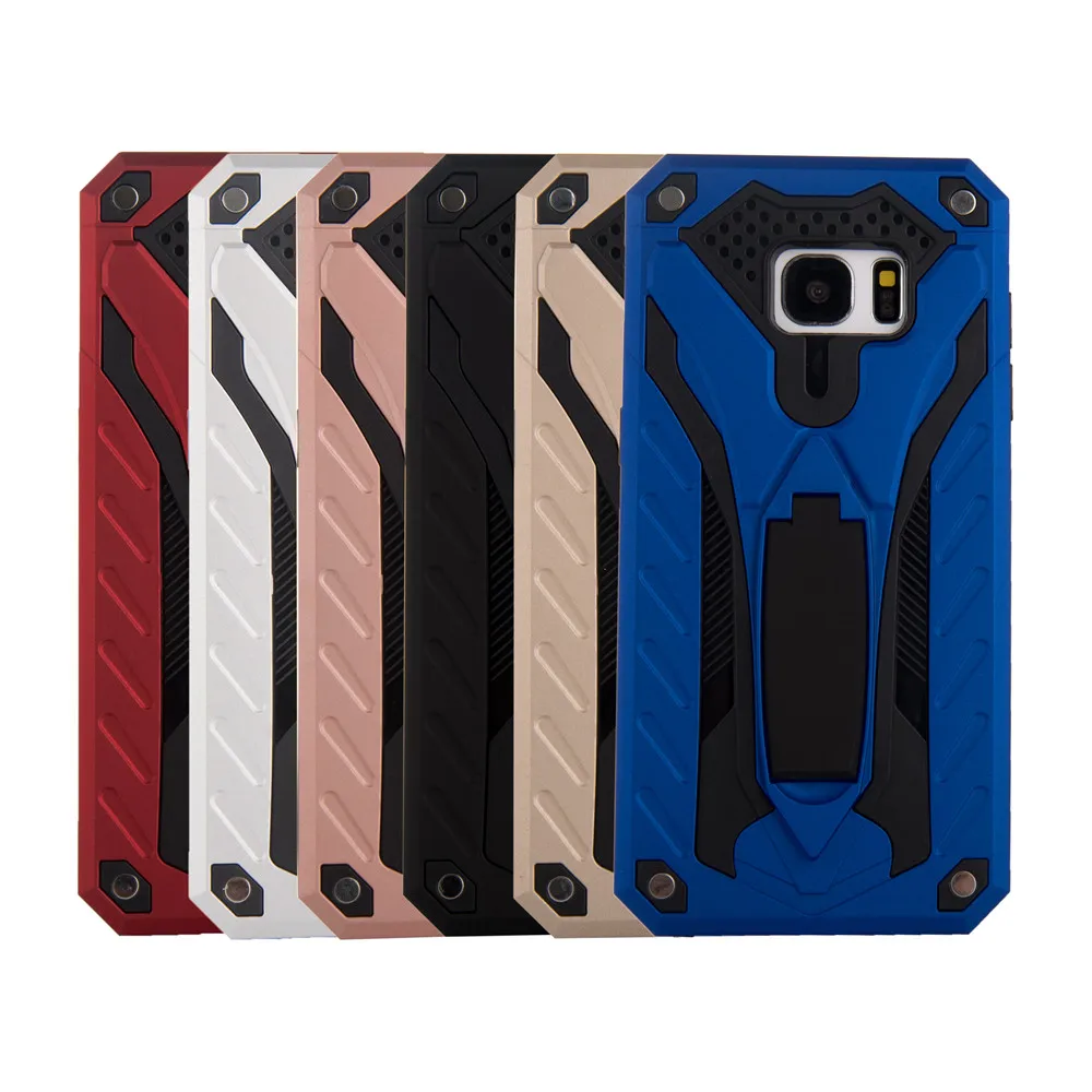 Surplus Wind For SamSung Phone Case Shockproof Protection Case Knight Armor Hard PC Silicone Phone Case For SAMSUNG S7 S7edge