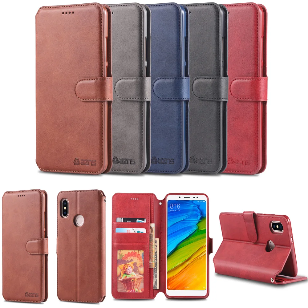 Luxury Case On Redmi Note 6 Pro Redmi 6A Note 7 Pro Flip wallet Leather Case for Xiaomi Note 5 Pro Mi A2 lite Phone Funda cover