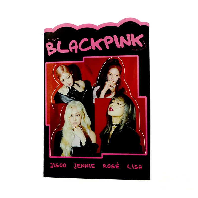 1 шт. KPOP Blackpink LISA ROSE JISOO JENNIE EXO мини дневник записная книжка канцелярская книга Памятка записная книжка s канцелярские принадлежности вентилятор подарок - Цвет: BLACKPINK 1