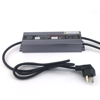 

[Seven Neon]Wholesales IP67 waterproof DC12V 200W/DC24V 200W metal switch power adaptor led lighting power transformer+cable