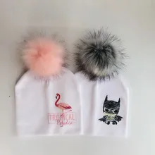 Зимняя модная детская шляпка с изображением животных летучей мыши, фламинго, совы, Единорога для малышей, детская шляпка для мальчиков и девочек, шапка для маленьких детей