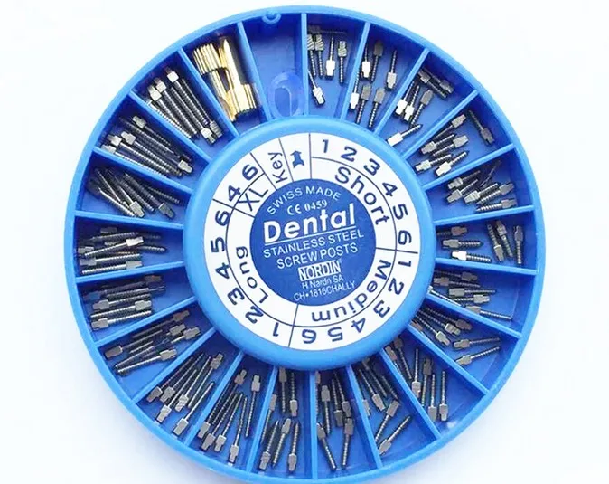 Dental stainless steel thread root canal pin 240 root canal pile Dental Screw Postin Teeth